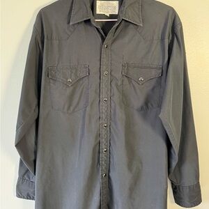 Dry Goods Black Long Sleeve Button-Front Western Shirt